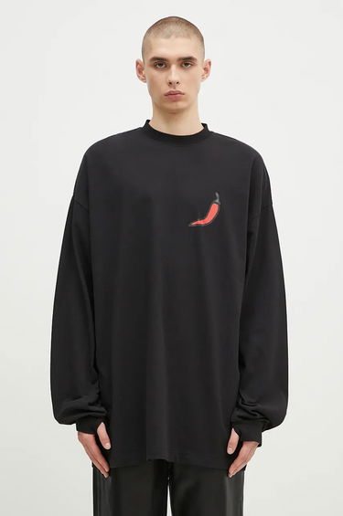 T-paita 032C Office Fruit Oversized Longsleeve T-shirt Musta | F24.URC.0271.050, 0
