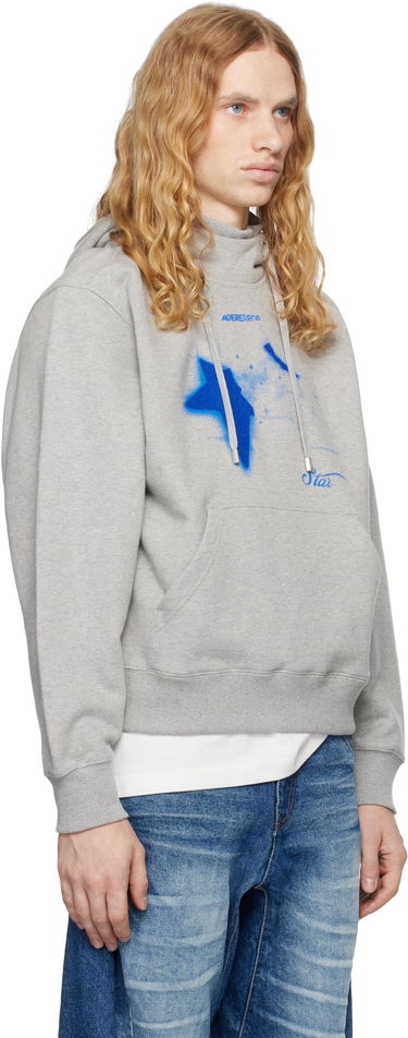 Huppari ADER ERROR Star Print Hoodie Harmaa | BN01FWHD0103GR, 4