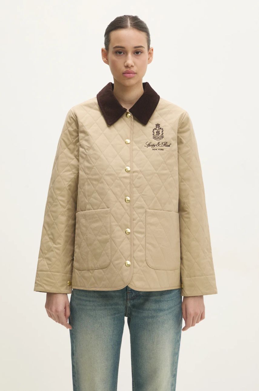 Takki Sporty & Rich Sporty & Rich Vendome Quilted Jacket Beige | OW008512205BE01, 0