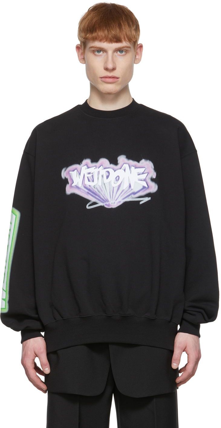 Huppari We11done Sweatshirt Musta | WD-TS1-22-684-U-BK