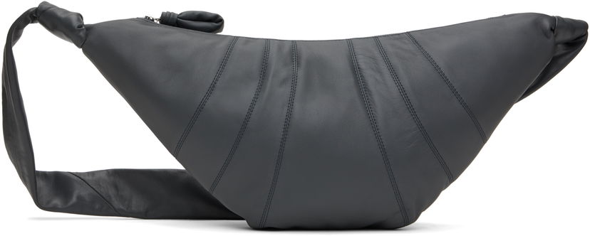 Käsilaukku LEMAIRE Medium Croissant Leather Shoulder Bag Harmaa | BG0001 LL095