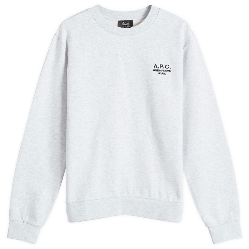 Huppari A.P.C. Rue Madame Logo Crew Sweat Valkoinen | COHBV-M27913-TPN