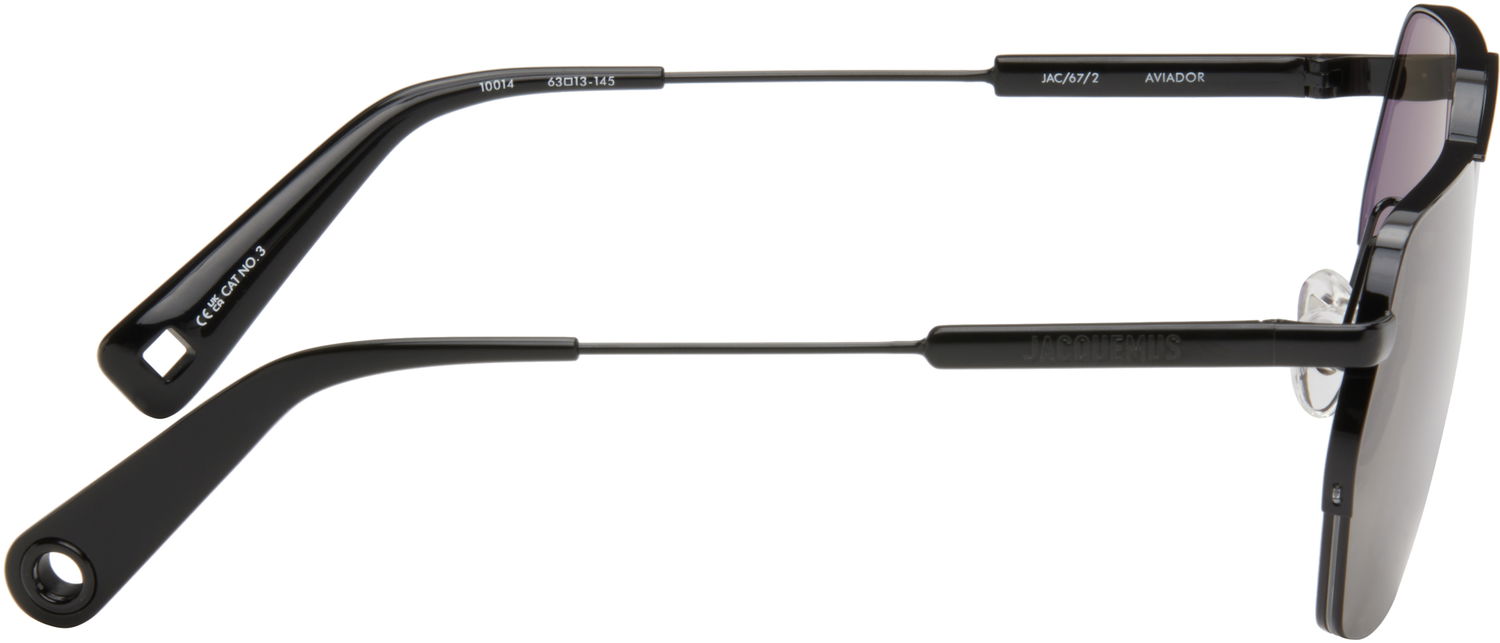 Aurinkolasit Jacquemus Aviator Sunglasses Musta | JAC67C2SUN, 1