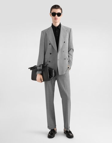 Housut Dolce & Gabbana Dolce & Gabbana Tailored Wool Houndstooth Pants Harmaa | GP0B8TFQ2OIS0984, 1