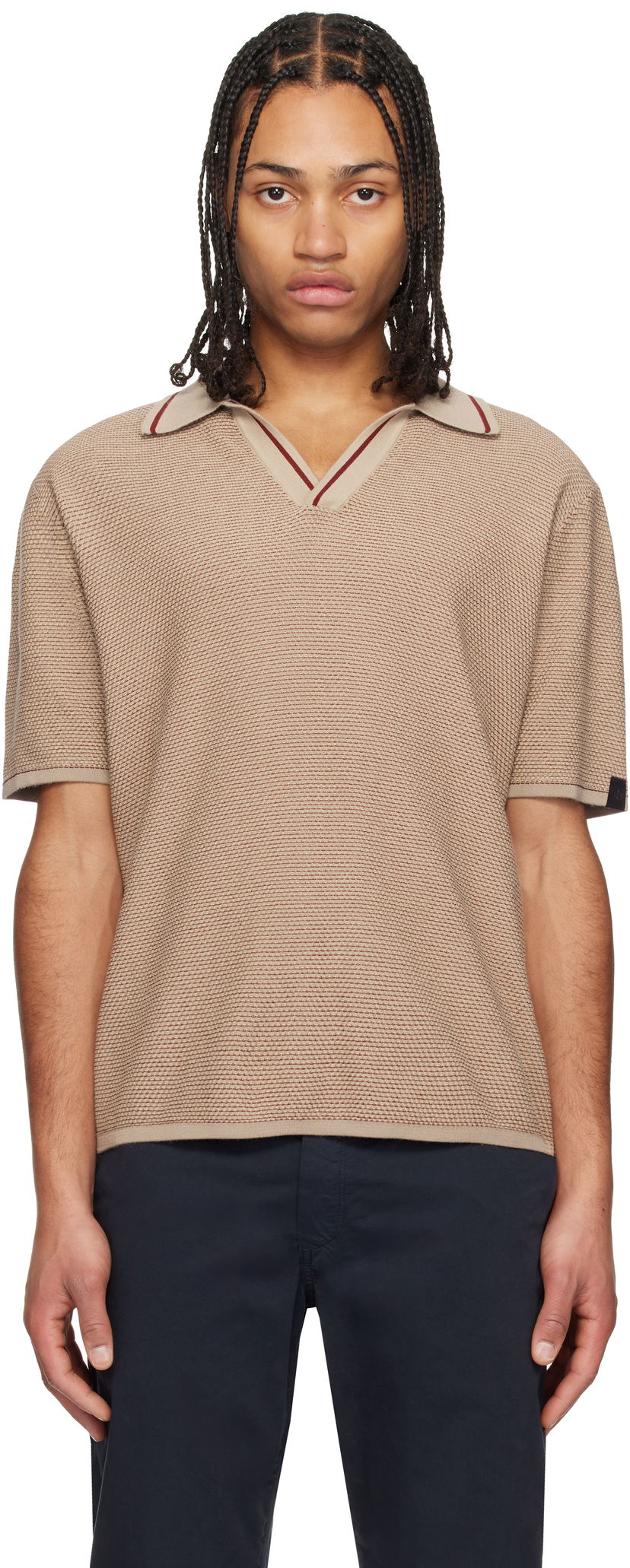 Poolopaita rag & bone Rag & Bone Harvey Jonny Collar Polo Beige | MBS24H041BC41