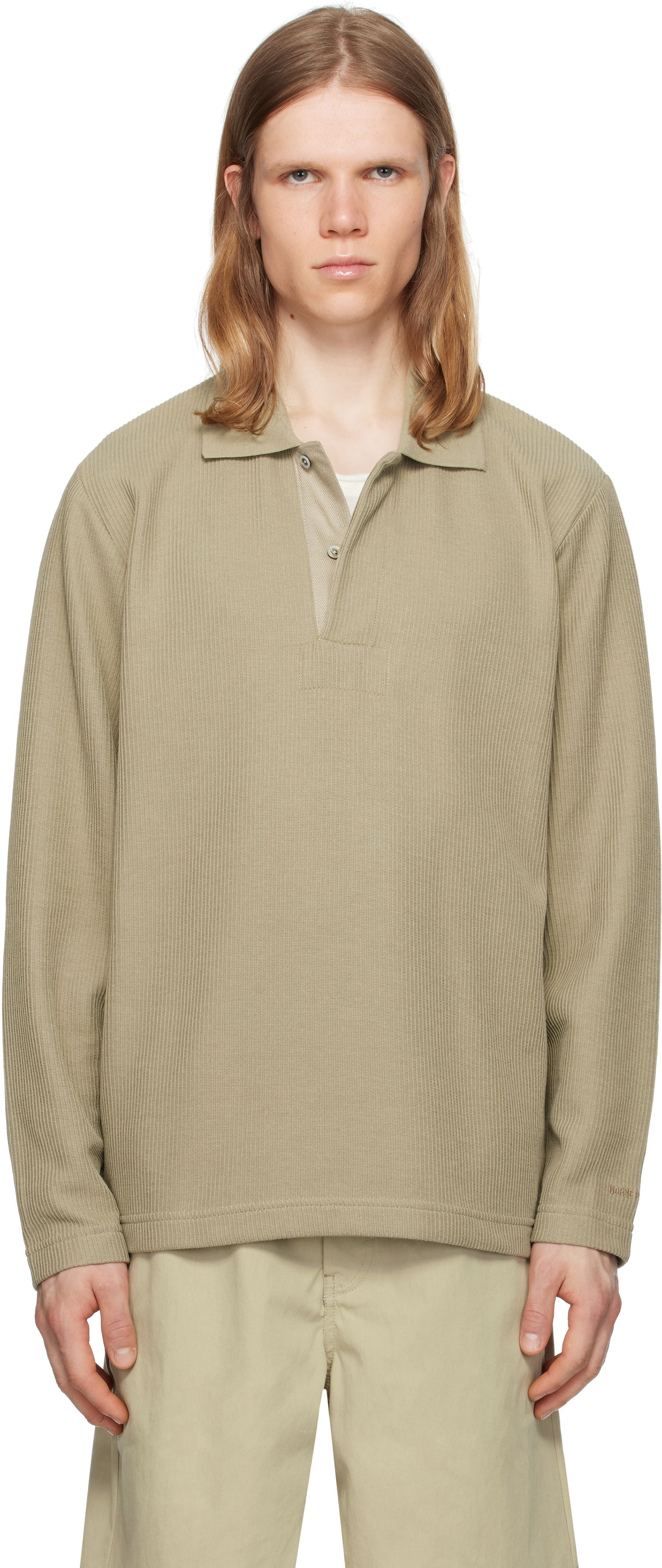 Poolopaita NORSE PROJECTS Norse Projects Ruben Double Face Long Sleeve Polo Vihreä | N10-0214, 0