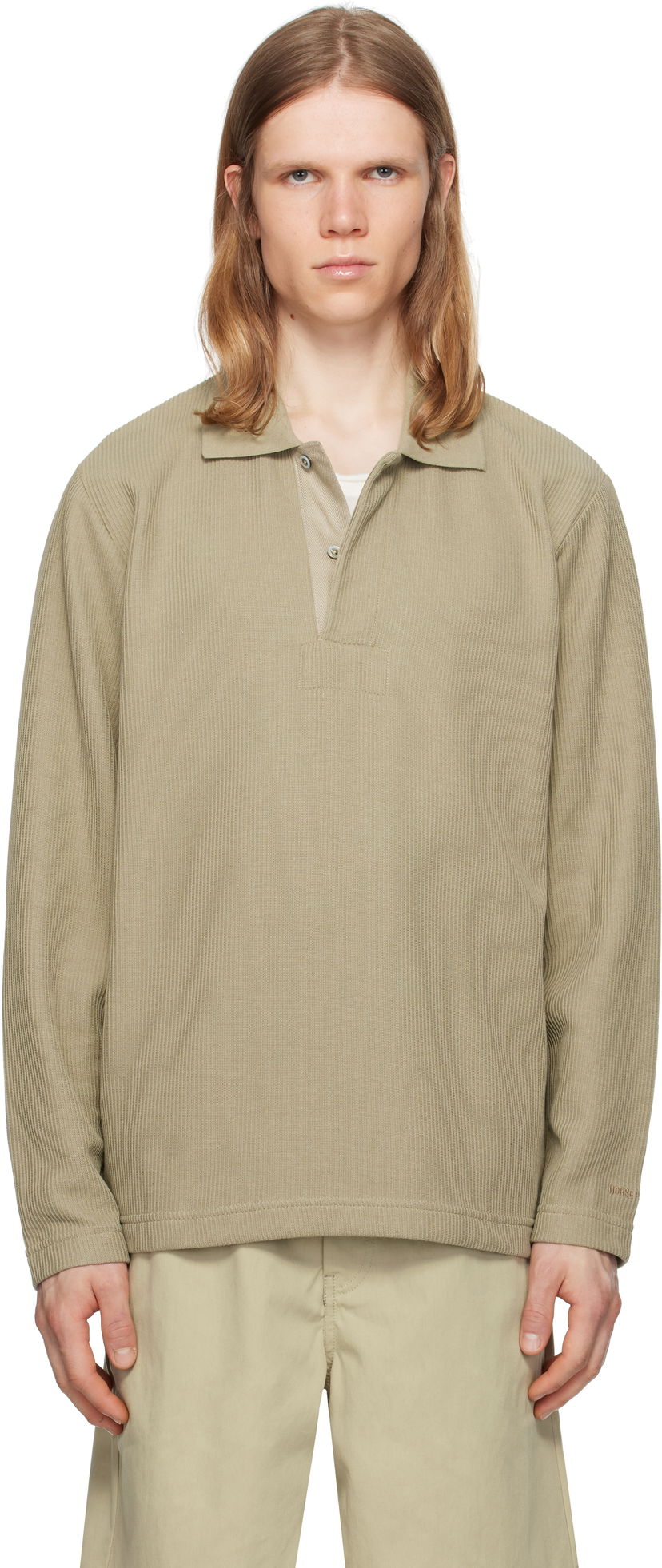 Poolopaita NORSE PROJECTS Norse Projects Ruben Double Face Long Sleeve Polo Vihreä | N10-0214