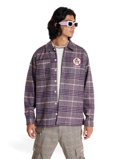 Paita Pleasures Surfing Flannel Vaaleanpunainen | P22F027 PINK