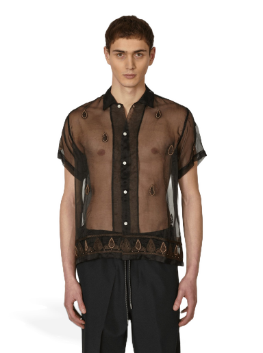 Paita Bode Pearl Paisley Shirt Musta | MRSH000134 BKMLT