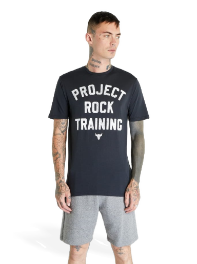 T-paita Under Armour Project Rock Training Short Sleeve T-Shirt Musta | 1376891-001