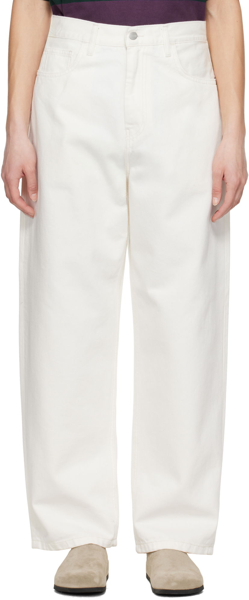 Jeans Carhartt WIP Brandon Loose-Fit Jeans Valkoinen | I031918 0202