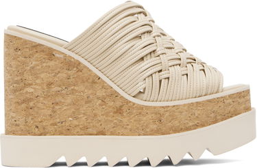 Asusteet Stella McCartney Stella McCartney Sneak-Elyse Woven Platform Wedge Sandals Beige | 810545APADB0, 0