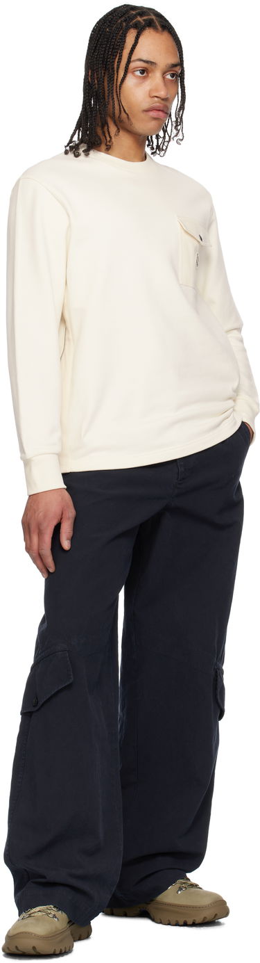 Villapaita Moncler Moncler Cotton Pocket Sweatshirt Valkoinen | K10918G0006789AUJ, 3