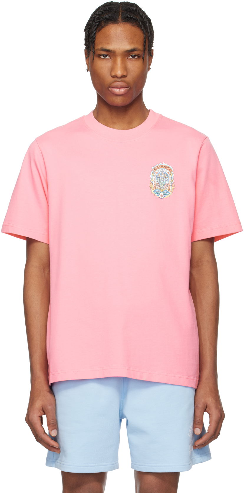 T-paita Casablanca Casablanca Casa Way Skate T-Shirt Vaaleanpunainen | MS25-JTS-001-07