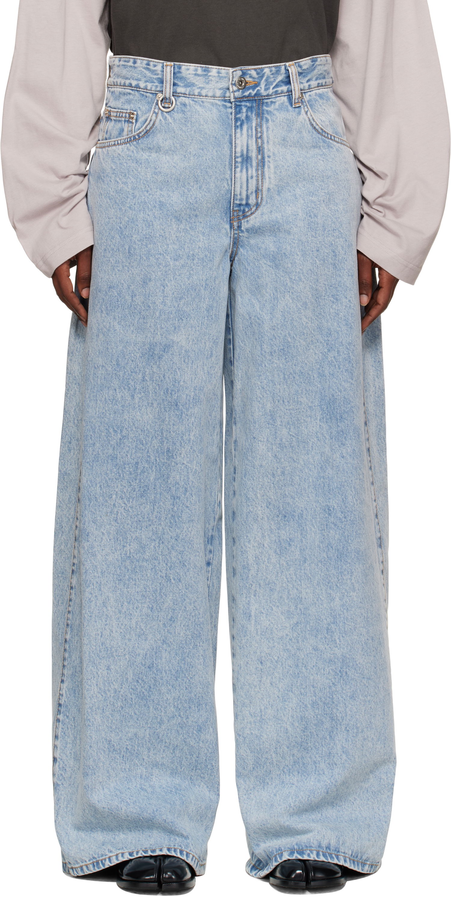 Jeans We11done We11done Oversized Low-Rise Jeans Sininen | WD-DP2-25-337-W-SK, 0
