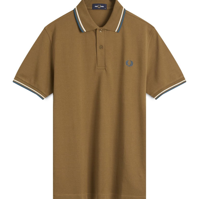 Poolopaita Fred Perry Fred Perry Twin Tipped Polo Shirt, Size Large Ruskea | M3600-Z60