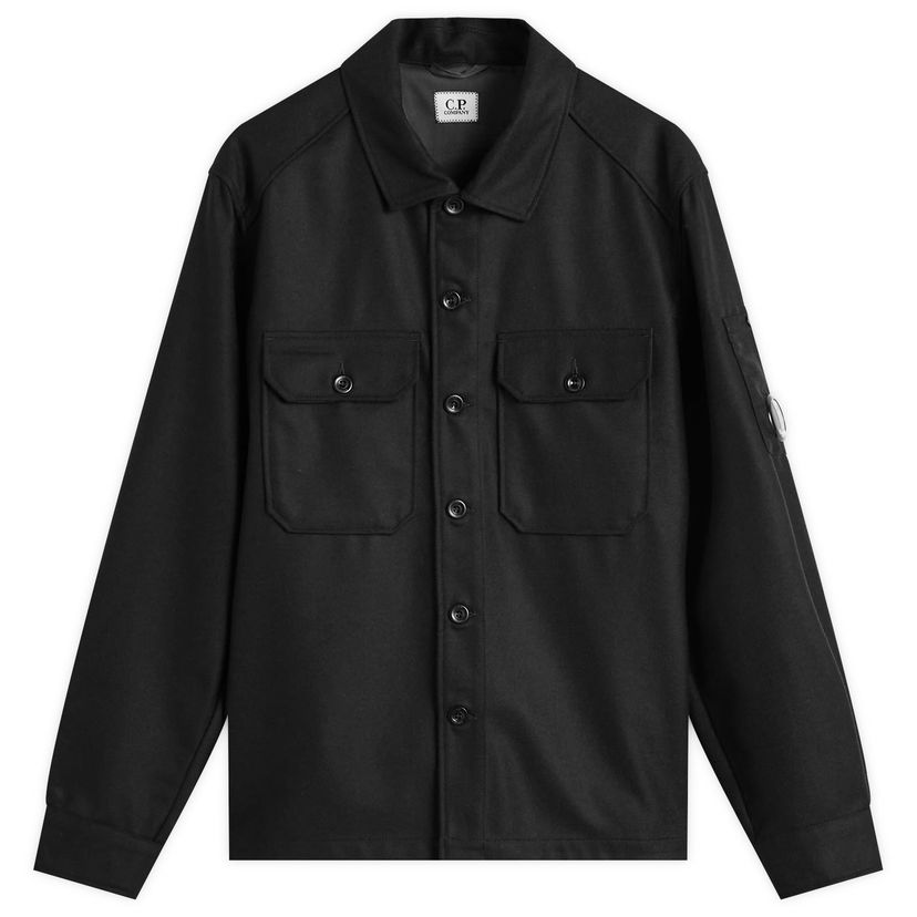 Takki C.P. Company Felt Lens Overshirt Musta | 19CMOS271A-110498A-999
