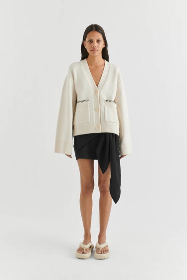 Villapaita AXEL ARIGATO Glaze Relaxed Cardigan Beige | A2134002, 4