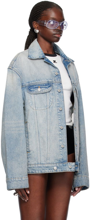 Takki Courrèges Cocoon Denim Jacket Sininen | 124DBL161DE0016, 1