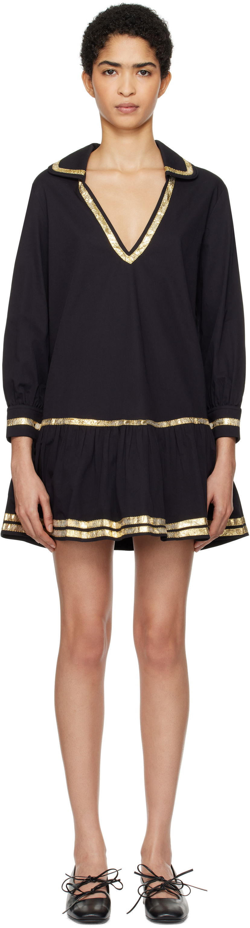 Mekko Bode Bode Tinsel Tape Minidress Musta | WRF24DR015