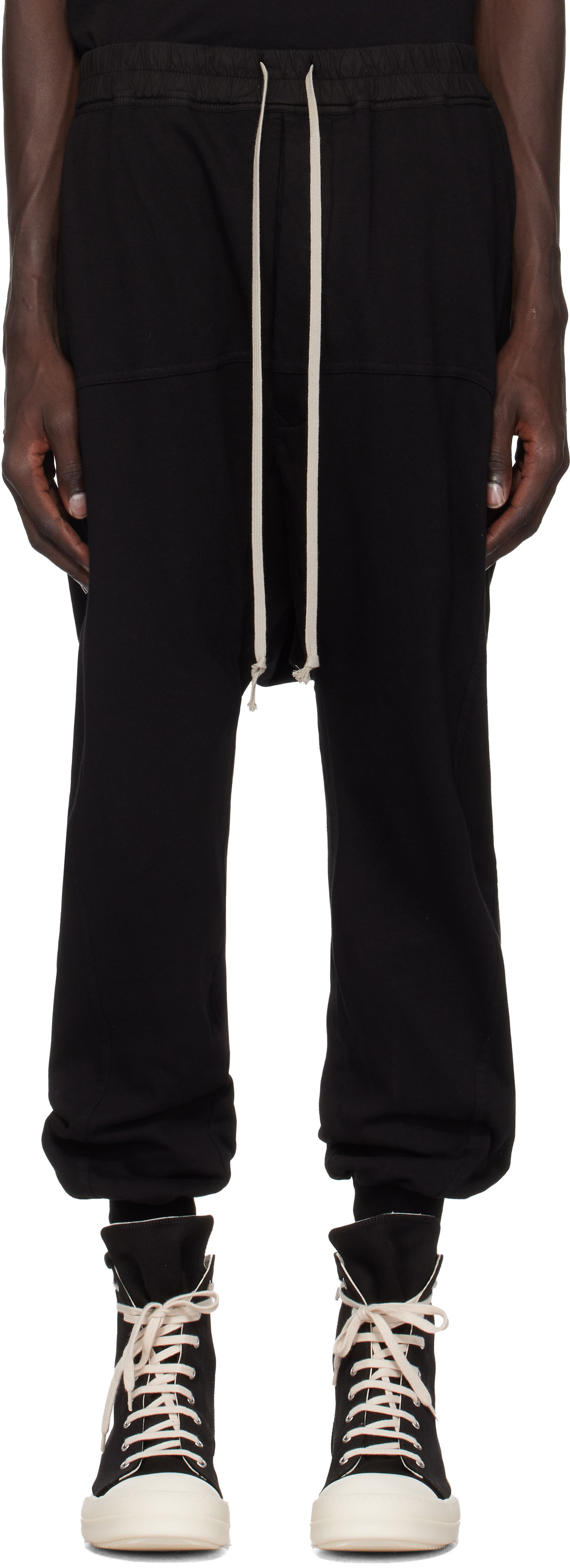 Verryttelyhousut Rick Owens Prisoner Drawstring Sweatpants Musta | DU02D2395 RIG, 0