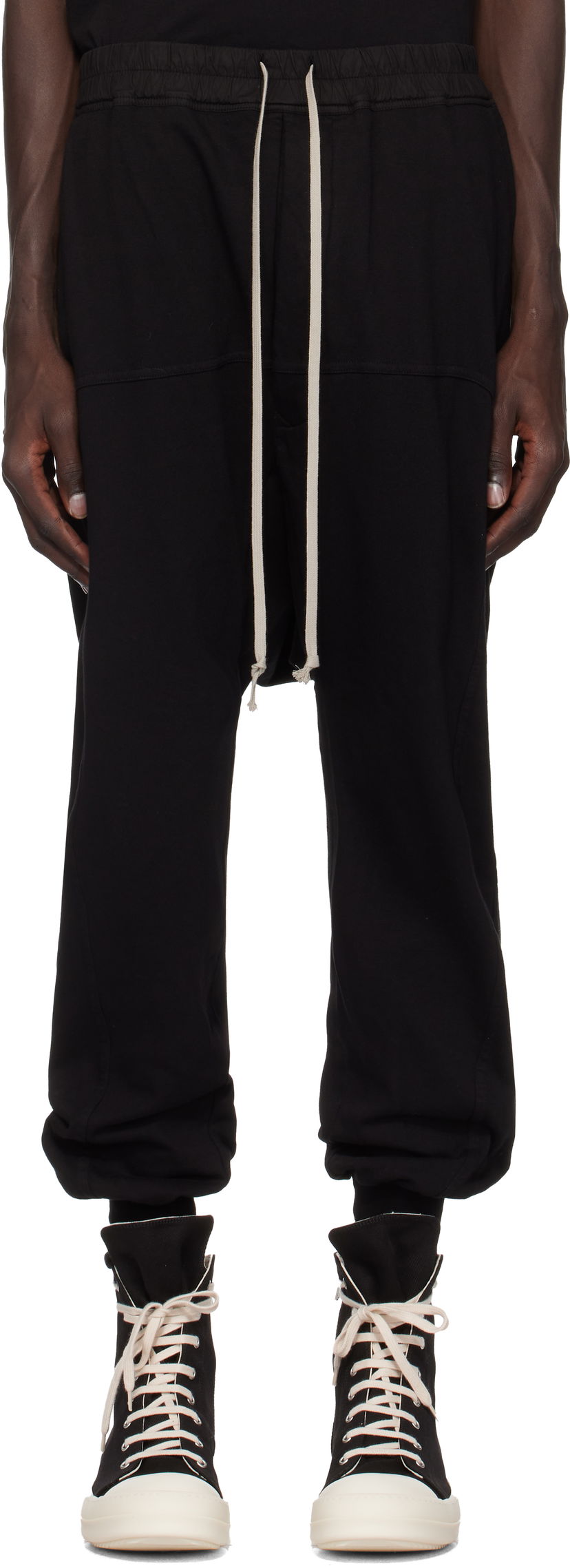 Verryttelyhousut Rick Owens Prisoner Drawstring Sweatpants Musta | DU02D2395 RIG