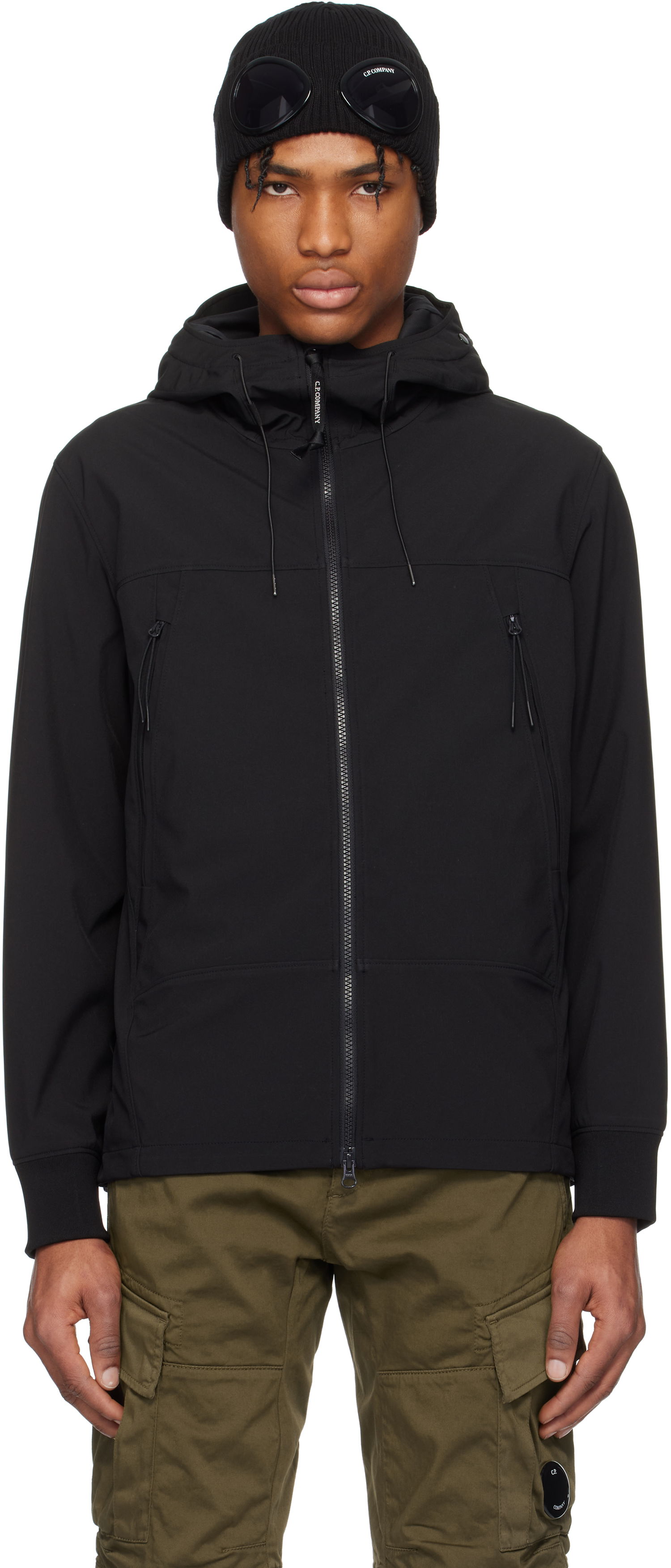 Tuulitakki C.P. Company C.P. Company Shell-R Goggle Jacket Musta | 18CMOW001A-005968A, 0