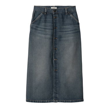 Hame Carhartt WIP Worn Wash Button-Front Denim Midi Skirt Sininen | I034647_8, 0