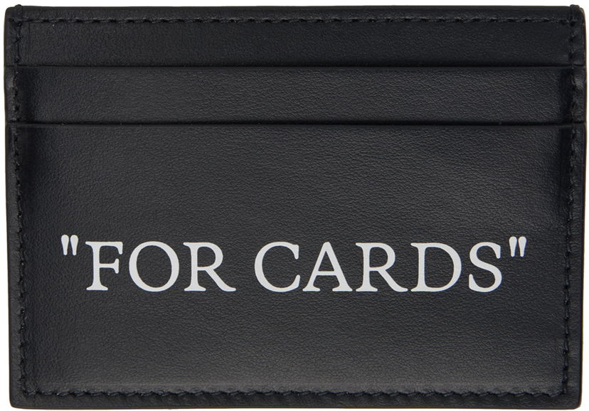 Lompakko Off-White Black Quote Bookish Card Holder Musta | OMND067C99LEA0011001