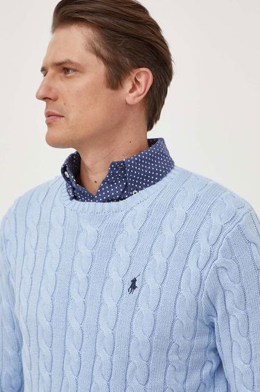 Villapaita Polo by Ralph Lauren Cable Knit Sweater Sininen | 710775885, 0