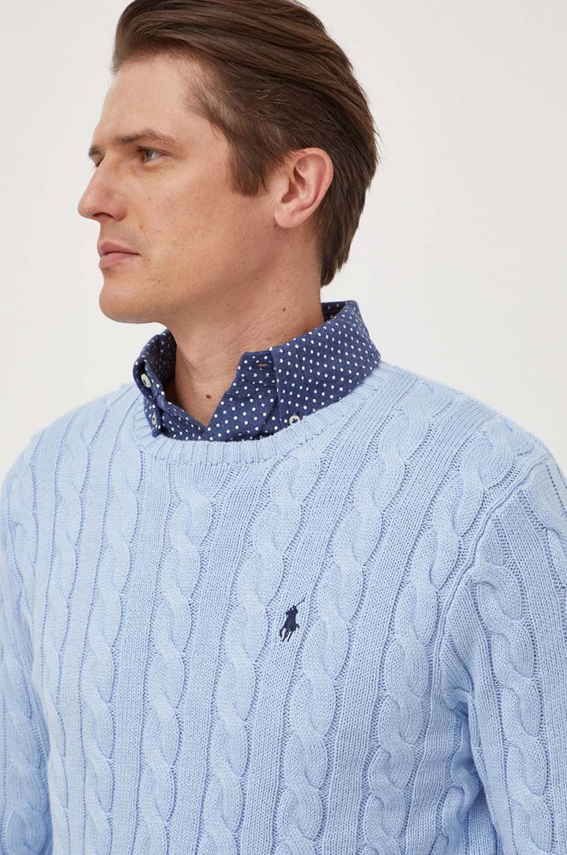 Villapaita Polo by Ralph Lauren Cable Knit Sweater Sininen | 710775885