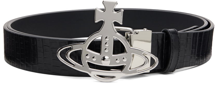 Vyöt Vivienne Westwood Vivienne Westwood Line Orb Buckle Belt Musta | 82010071U-L00C0-