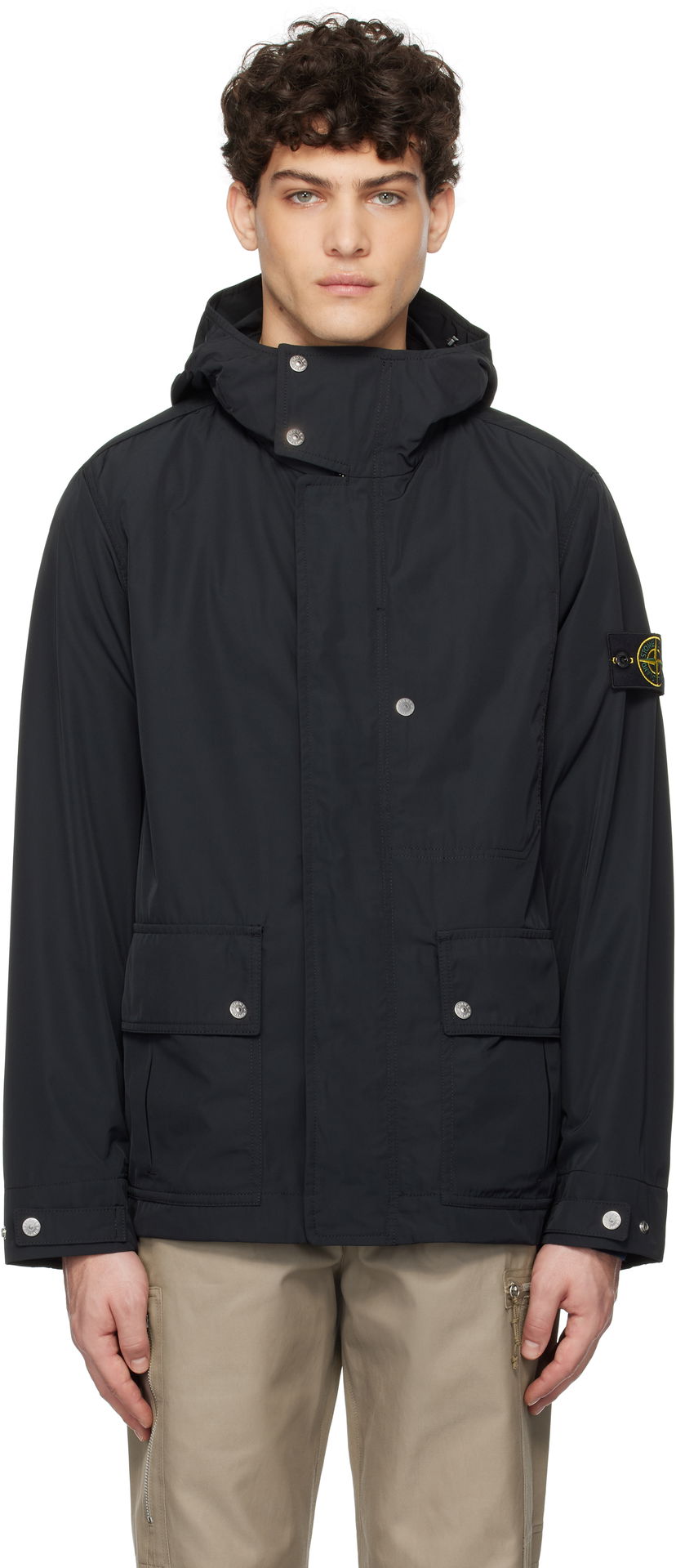 Parka Stone Island Stone Island Micro Twill Parka Musta | K1S15 4100006 S0026