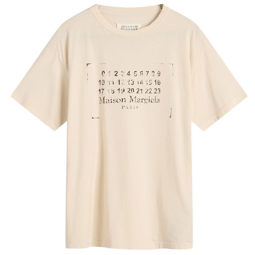 T-paita Maison Margiela Maison Margiela Logo T-Shirt, Size Large Beige | S51GC0534S24575103
