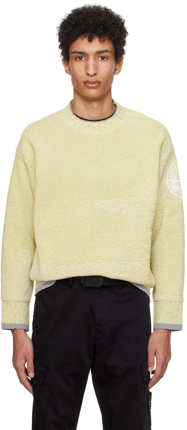 Villapaita Stone Island Mock Neck Sweater Keltainen | 8015512D5