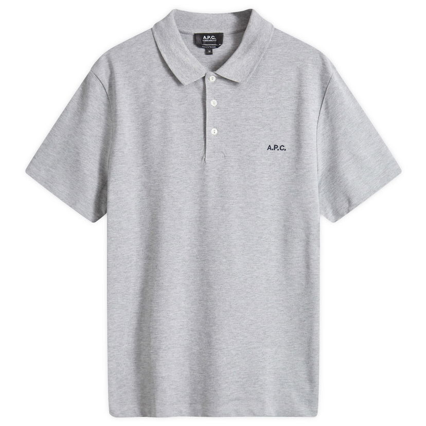 Poolopaita A.P.C. Heather Grey Polo With Logo Harmaa | COGWZ-H26342-PLA