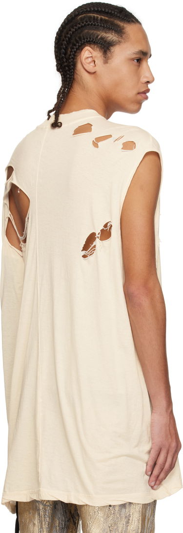 Tankkitoppi Rick Owens Rick Owens DRKSHDW Distressed Sleeveless T-Shirt Beige | DU01E3158 BHNDSD, 2