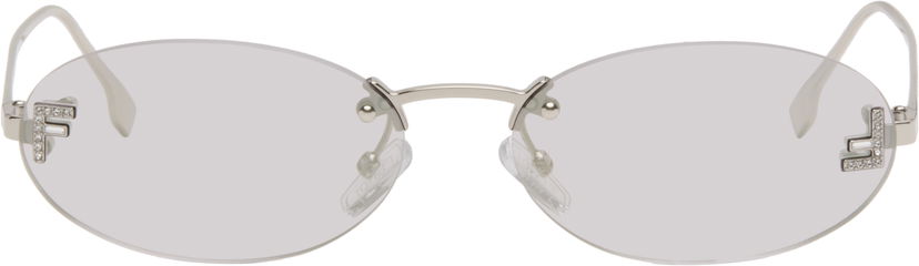 Aurinkolasit FENDI 'Fendi First' Crystal Sunglasses Metallinen | FE4075US@5416C 840126860436