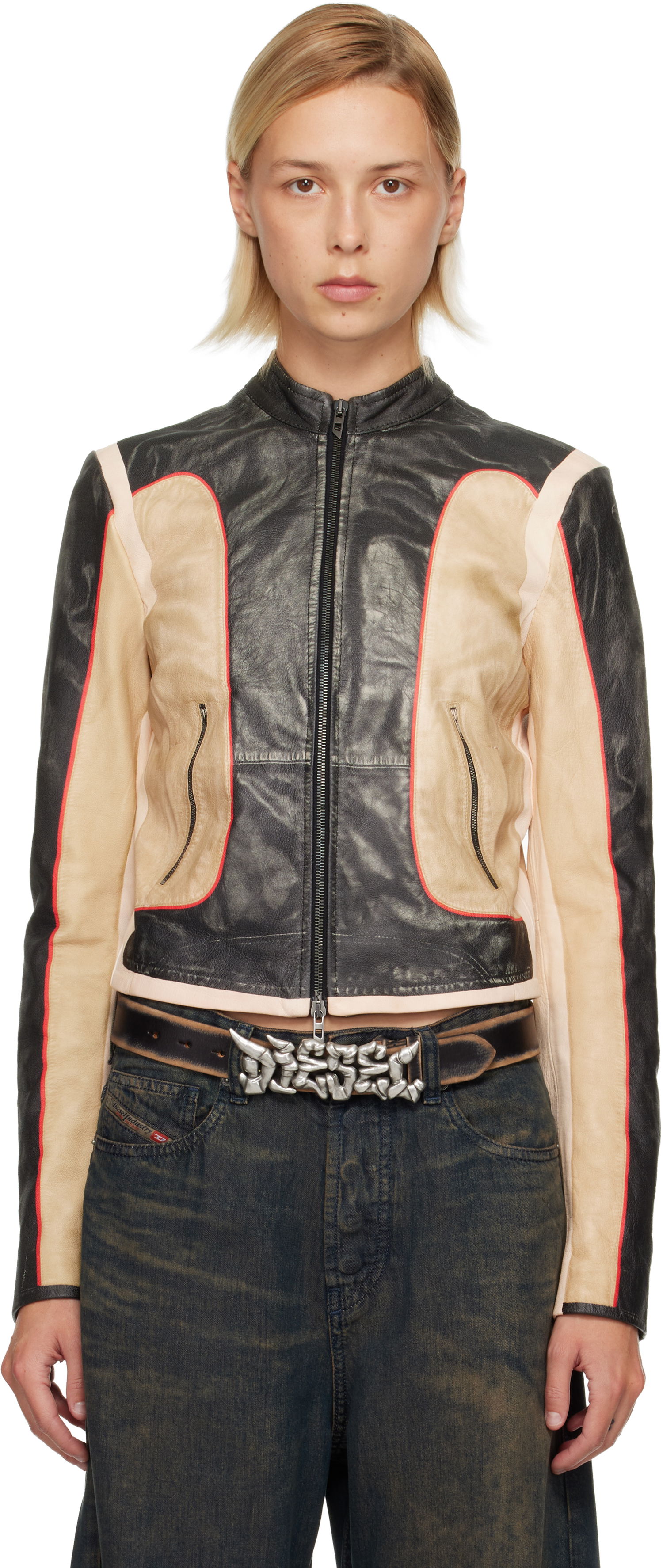 Takki Diesel L-Oonie Leather Jacket Monivärinen | A19382 0DEBV, 0