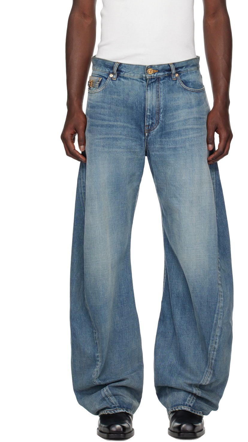 Jeans Versace Versace Baggy Twisted Jeans Sininen | 1019900_1A14295
