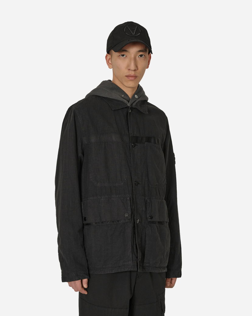 Takki Stone Island Lino Nylon Tela-TC Field Jacket Musta | 801542330 V0029