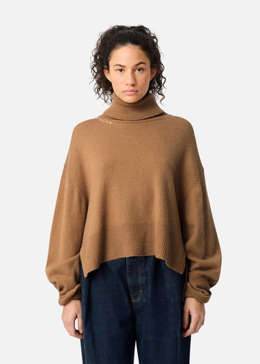 Villapaita AXEL ARIGATO Maeve Turtleneck Cropped Sweater Ruskea | A3324002, 2