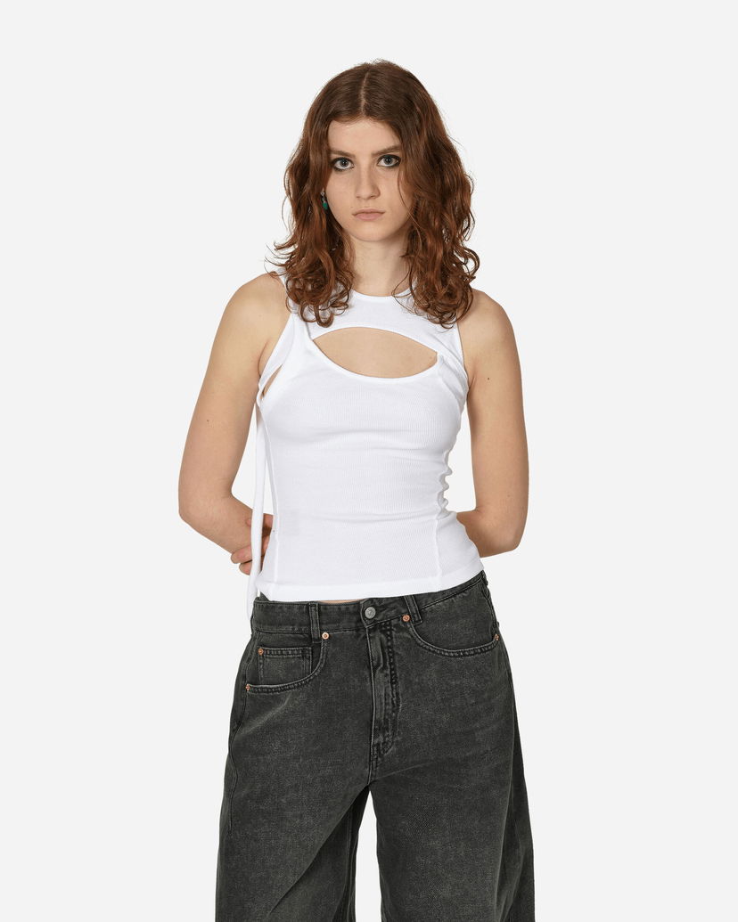 Tankkitoppi Ottolinger Layered Cut-Out Tank Top Valkoinen | 0408401 WHITE