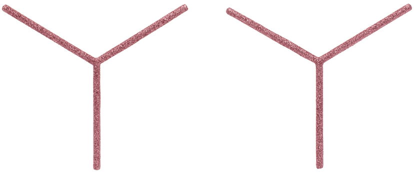 Korvakorut Y/PROJECT Pink Maxi Y Earrings Vaaleanpunainen | 640EA003