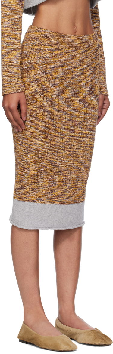 Hame Baserange Baserange Midi Knit Skirt Keltainen | SSWA-TC-AU25, 1