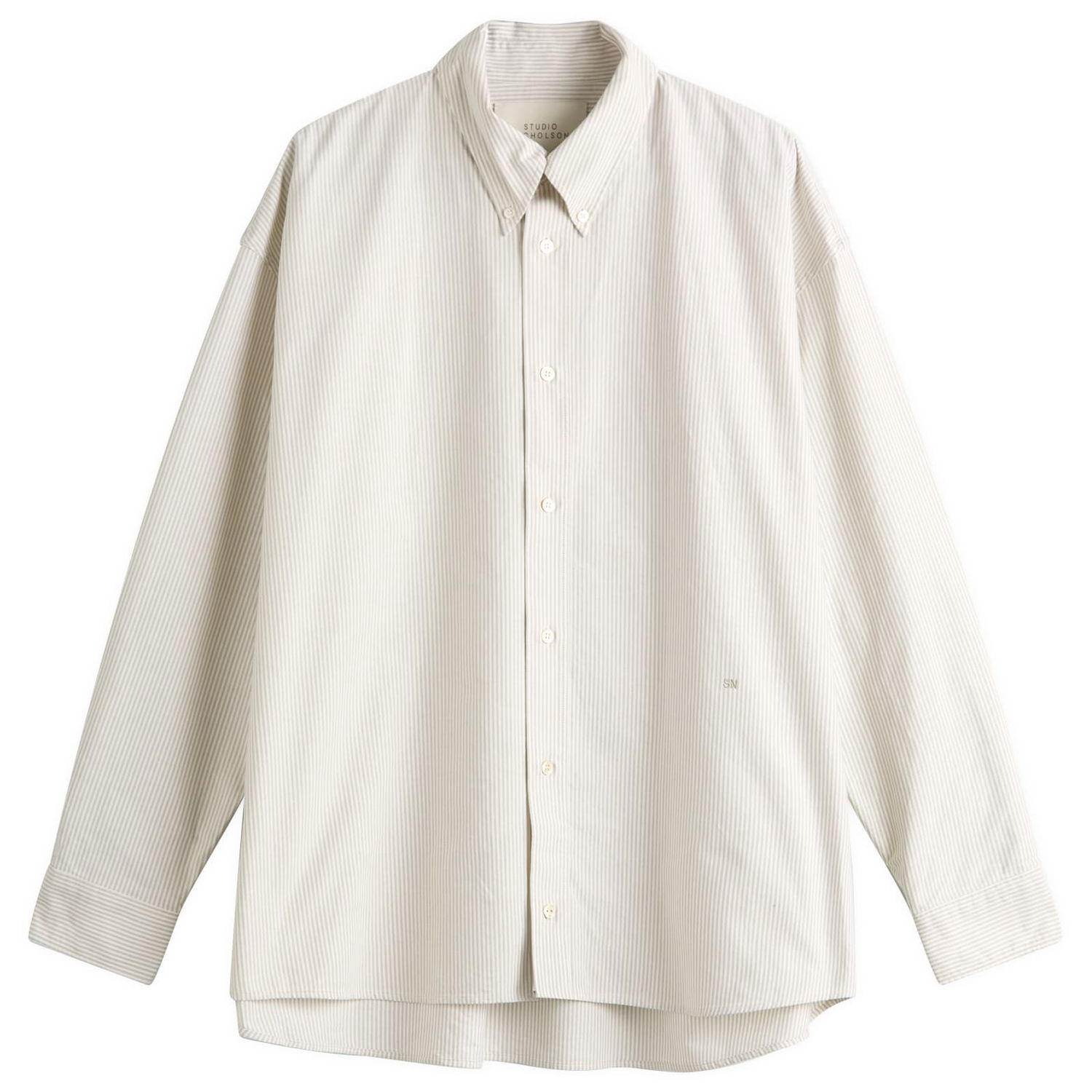 Paita Studio Nicholson Studio Nicholson Button Down Shirt, Size Large Beige | RUSKINSNM1152-KHS, 0