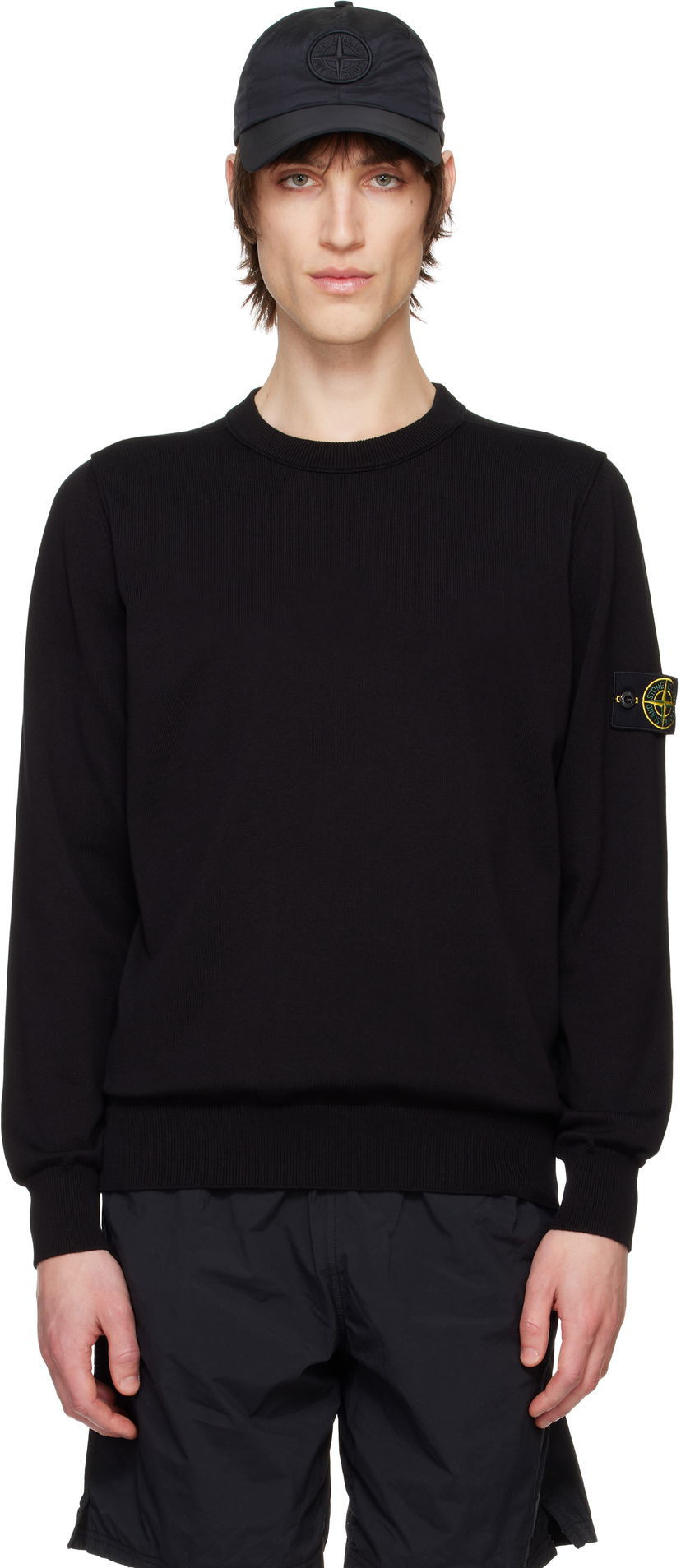 Villapaita Stone Island Stone Island Organic Cotton Crewneck Sweater Musta | K1S15 5100053 S00B2