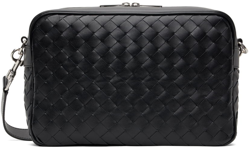 Olkalaukku Bottega Veneta Bottega Veneta Leather Messenger Bag Musta | 755925 V2HL1