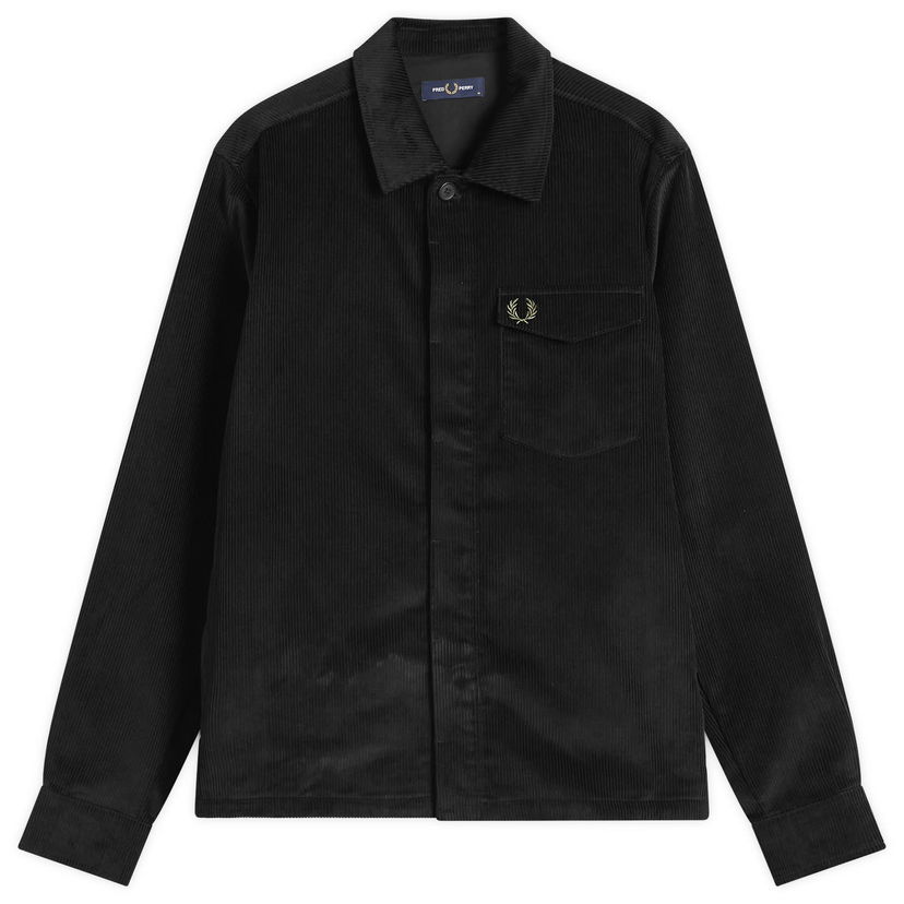 Paita Fred Perry Corduroy Overshirt, Size Large Musta | M1717-102