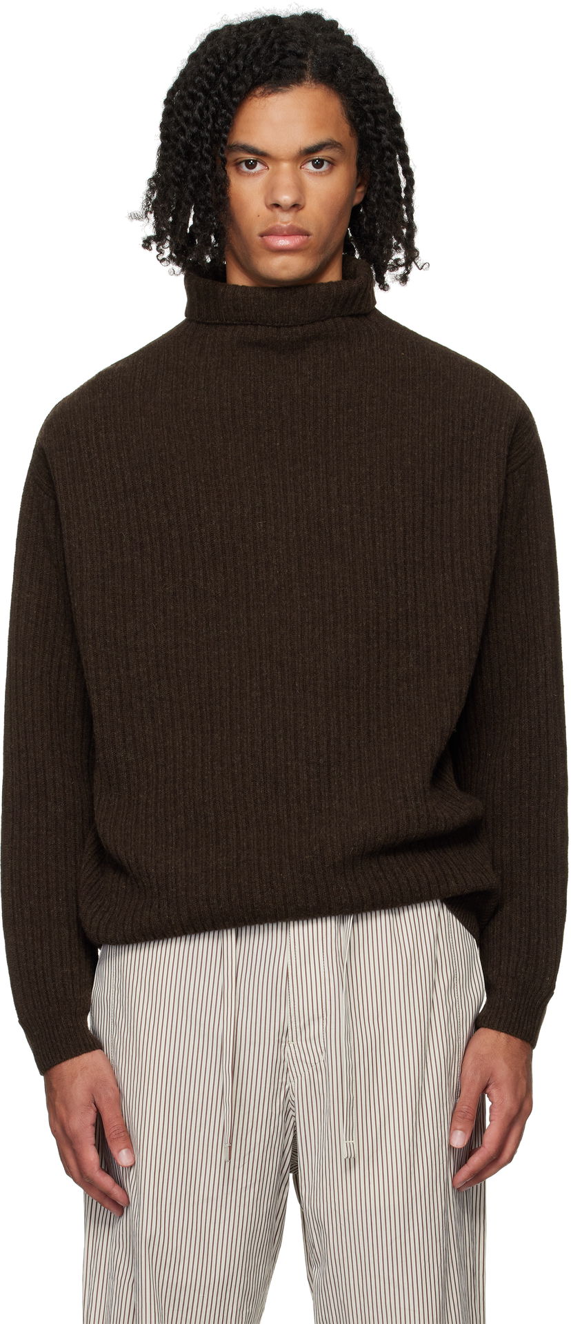 Villapaita LEMAIRE Lemaire Felted Turtleneck Sweater Ruskea | TO1264 LK1027